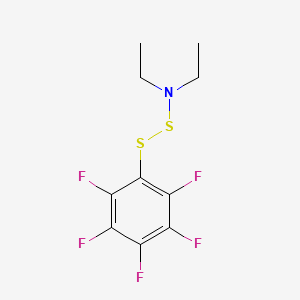 N-Ethyl-N-[(pentafluorophenyl)disulfanyl]ethanamine