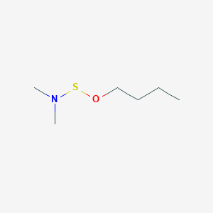 molecular formula C6H15NOS B14550201 Amidosulfoxylic acid, dimethyl-, butyl ester CAS No. 62161-76-6