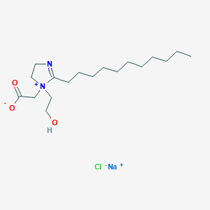 molecular formula C18H34ClN2NaO3 B14550209 Sodium;2-[1-(2-hydroxyethyl)-2-undecyl-4,5-dihydroimidazol-1-ium-1-yl]acetate;chloride CAS No. 61702-60-1