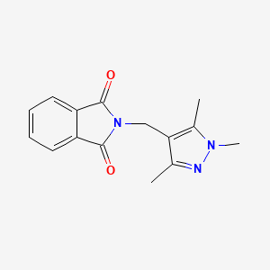 molecular formula C15H15N3O2 B1455026 2-((1,3,5-三甲基-1H-吡唑-4-基)甲基)异吲哚啉-1,3-二酮 CAS No. 50699-17-7