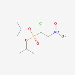 molecular formula C8H17ClNO5P B14550390 Dipropan-2-yl (1-chloro-2-nitroethyl)phosphonate CAS No. 62064-20-4