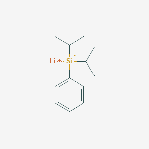 molecular formula C12H19LiSi B14550474 Lithium;phenyl-di(propan-2-yl)silanide CAS No. 62121-08-8