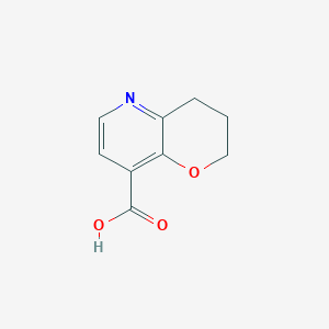 molecular formula C9H9NO3 B1455048 3,4-二氢-2H-吡喃并[3,2-b]吡啶-8-羧酸 CAS No. 1364917-22-5