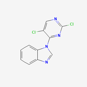 molecular formula C11H6Cl2N4 B1455049 1-(2,5-二氯嘧啶-4-基)-1H-苯并[d]咪唑 CAS No. 882562-56-3