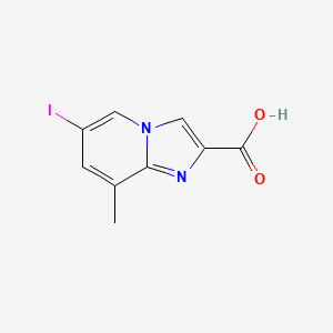 molecular formula C9H7IN2O2 B1455053 6-碘-8-甲基咪唑并[1,2-a]吡啶-2-羧酸 CAS No. 1227954-99-5