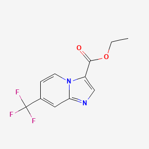 molecular formula C11H9F3N2O2 B1455056 7-(三氟甲基)咪唑并[1,2-a]吡啶-3-羧酸乙酯 CAS No. 1397206-76-6