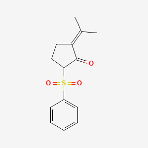 2-(Benzenesulfonyl)-5-(propan-2-ylidene)cyclopentan-1-one