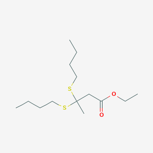 Ethyl 3,3-bis(butylsulfanyl)butanoate