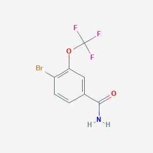 molecular formula C8H5BrF3NO2 B1455063 4-溴-3-(三氟甲氧基)苯甲酰胺 CAS No. 1403330-28-8