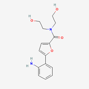 5-(2-Aminophenyl)-N,N-bis(2-hydroxyethyl)furan-2-carboxamide