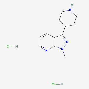 molecular formula C12H18Cl2N4 B1455065 1-甲基-3-哌啶-4-基-1H-吡唑并[3,4-b]吡啶二盐酸盐 CAS No. 1361115-86-7