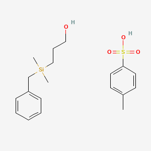 3-[Benzyl(dimethyl)silyl]propan-1-ol;4-methylbenzenesulfonic acid