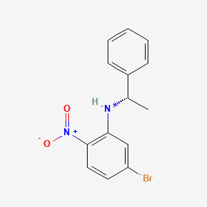 molecular formula C14H13BrN2O2 B1455075 5-溴-2-硝基-N-[(1S)-1-苯乙基]苯胺 CAS No. 1416336-88-3