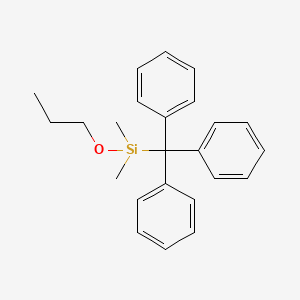 molecular formula C24H28OSi B14550775 Dimethyl(propoxy)(triphenylmethyl)silane CAS No. 62092-95-9