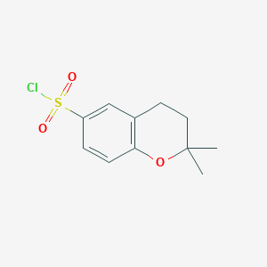 molecular formula C11H13ClO3S B145508 2,2-二甲基-6-色甲烷磺酰氯 CAS No. 131880-55-2