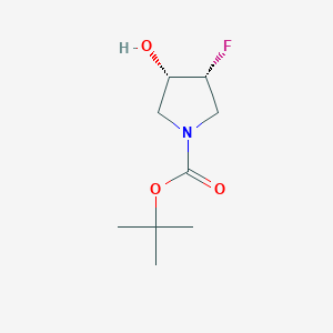 molecular formula C9H16FNO3 B1455080 (3R,4S)-1-Boc-3-氟-4-羟基吡咯烷 CAS No. 1174020-49-5