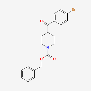 molecular formula C20H20BrNO3 B1455081 1-哌啶甲酸，4-(4-溴苯甲酰)-，苯甲酯 CAS No. 1416908-65-0