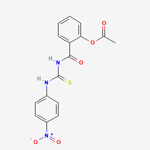 2-{[(4-Nitrophenyl)carbamothioyl]carbamoyl}phenyl acetate