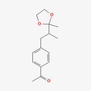 1-{4-[2-(2-Methyl-1,3-dioxolan-2-yl)propyl]phenyl}ethan-1-one