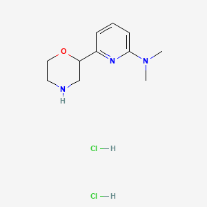 molecular formula C11H19Cl2N3O B1455088 Dimethyl-(6-morpholin-2-yl-pyridin-2-yl)-amine dihydrochloride CAS No. 1361116-36-0