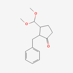 2-Benzyl-3-(dimethoxymethyl)cyclopentan-1-one