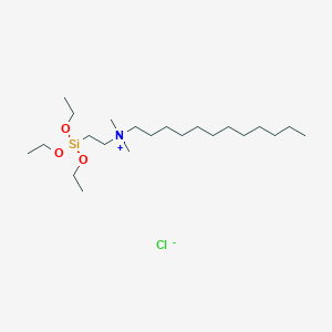 N,N-Dimethyl-N-[2-(triethoxysilyl)ethyl]dodecan-1-aminium chloride