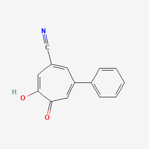 6-Hydroxy-5-oxo-3-phenylcyclohepta-1,3,6-triene-1-carbonitrile