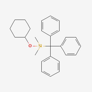 (Cyclohexyloxy)(dimethyl)(triphenylmethyl)silane