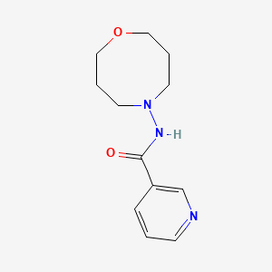 3-Pyridinecarboxamide, N-(tetrahydro-2H-1,5-oxazocin-5(6H)-yl)-