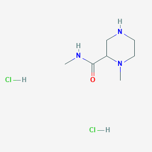 molecular formula C7H17Cl2N3O B1455097 1-Methyl-piperazine-2-carboxylic acid methylamide dihydrochloride CAS No. 1361111-35-4
