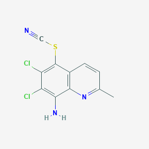 8-Amino-6,7-dichloro-2-methylquinolin-5-yl thiocyanate