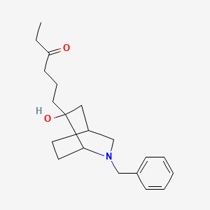 3-Hexanone, 6-[6-hydroxy-2-(phenylmethyl)-2-azabicyclo[2.2.2]oct-6-yl]-