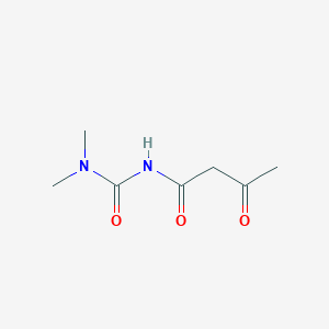 molecular formula C7H12N2O3 B14551042 Butanamide, N-[(dimethylamino)carbonyl]-3-oxo- CAS No. 61736-32-1