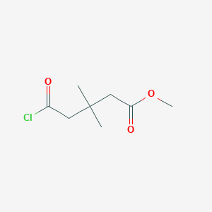 molecular formula C8H13ClO3 B14551069 Methyl 5-chloro-3,3-dimethyl-5-oxopentanoate CAS No. 61798-18-3