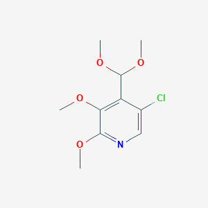 B1455107 5-Chloro-4-(dimethoxymethyl)-2,3-dimethoxypyridine CAS No. 1305324-79-1