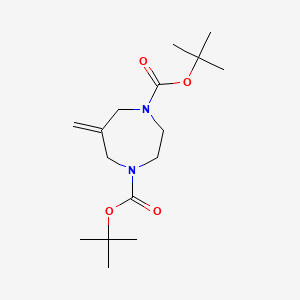 B1455110 Di-tert-butyl 6-methylene-1,4-diazepane-1,4-dicarboxylate CAS No. 1373029-10-7