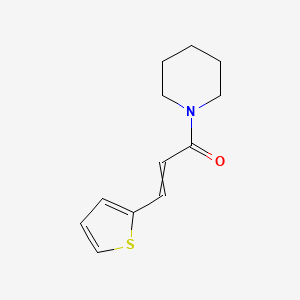 molecular formula C12H15NOS B14551100 Piperidine, 1-[1-oxo-3-(2-thienyl)-2-propenyl]- CAS No. 61859-29-8