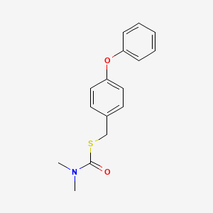 molecular formula C16H17NO2S B14551178 S-[(4-Phenoxyphenyl)methyl] dimethylcarbamothioate CAS No. 61697-45-8