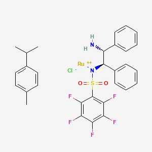 B1455128 Chloroaminodiphenylethylpentafluorophenylksulfonyl)-amido((p-cymene)ruthenium(II)) CAS No. 1026995-71-0