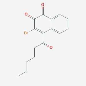 1,2-Naphthalenedione, 3-bromo-4-(1-oxohexyl)-