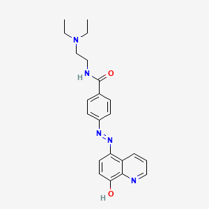 N-[2-(Diethylamino)ethyl]-4-[2-(8-oxoquinolin-5(8H)-ylidene)hydrazinyl]benzamide