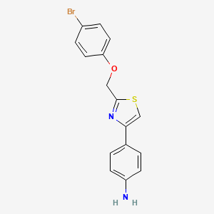 4-{2-[(4-Bromophenoxy)methyl]-1,3-thiazol-4-yl}aniline