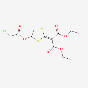 Diethyl (4-((chloroacetyl)oxy)-1,3-dithiolan-2-ylidene)propanedioate