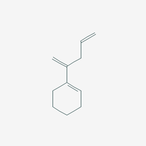 molecular formula C11H16 B14551465 Cyclohexene, 1-(1-methylene-3-butenyl)- CAS No. 61786-17-2