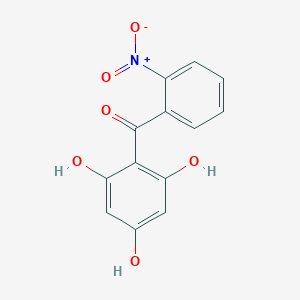 molecular formula C13H9NO6 B14551489 Methanone, (2-nitrophenyl)(2,4,6-trihydroxyphenyl)- CAS No. 61736-69-4