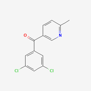 molecular formula C13H9Cl2NO B1455149 5-(3,5-二氯苯甲酰)-2-甲基吡啶 CAS No. 1187169-44-3