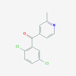 molecular formula C13H9Cl2NO B1455150 4-(2,5-二氯苯甲酰)-2-甲基吡啶 CAS No. 1187169-73-8