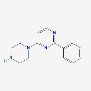 molecular formula C14H16N4 B1455152 2-Phenyl-4-piperazinopyrimidine CAS No. 1143623-59-9