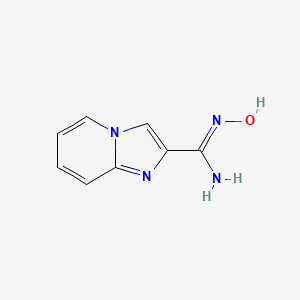 molecular formula C8H8N4O B1455155 N'-羟基咪唑并[1,2-a]吡啶-2-甲酰胺 CAS No. 939999-93-6