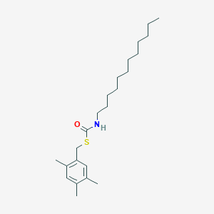 molecular formula C23H39NOS B14551593 S-[(2,4,5-Trimethylphenyl)methyl] dodecylcarbamothioate CAS No. 62230-02-8